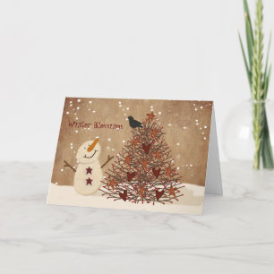 Tarjeta de Navidades de Bendición de Invierno