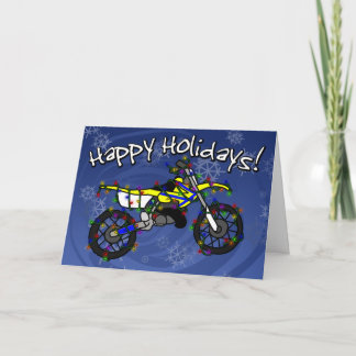 Tarjeta de Navidades de bicicleta de tierra amaril