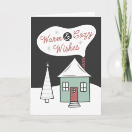 Tarjeta De Navidades De Bienes Raíces Y Acogedores