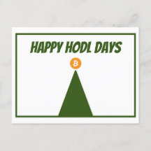 Tarjeta de Navidades de Bitcoin (FLAT) Feliz Días 