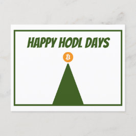 Tarjeta de Navidades de Bitcoin (FLAT) Feliz Días 