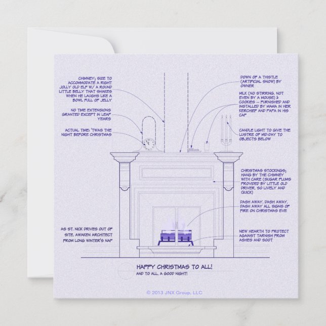 Tarjeta de Navidades de Blueprint (Anverso)