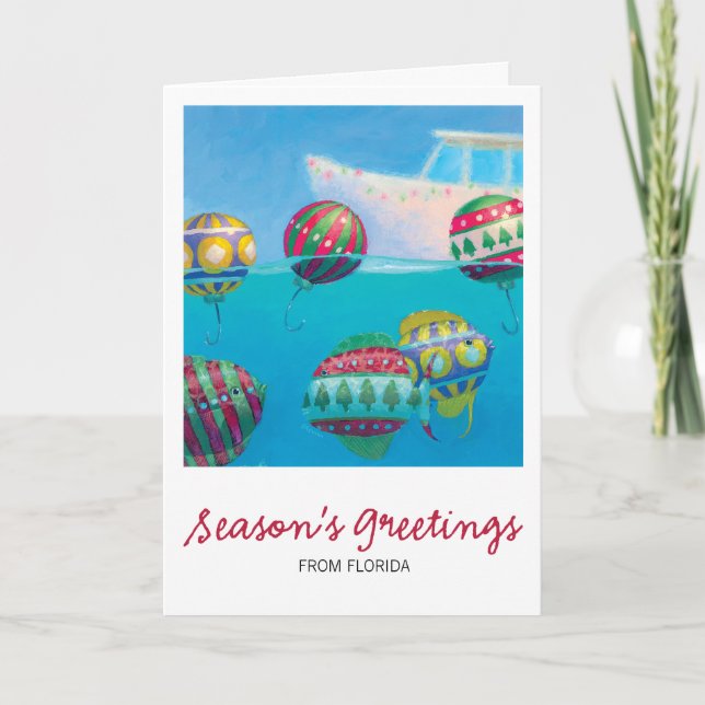 Tarjeta de Navidades de Bombillas de pescado Bobbe (Anverso)