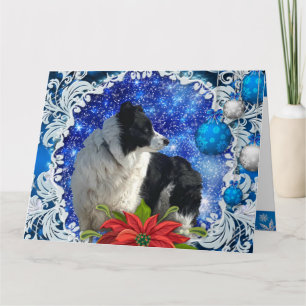 Tarjeta de Navidades de borde de color