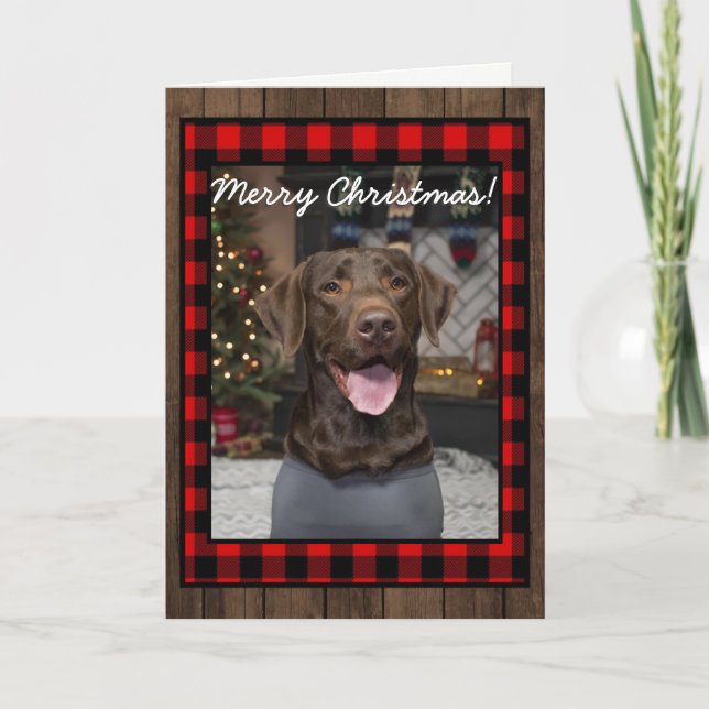 Tarjeta de Navidades de Buffalo Plaid (Anverso)