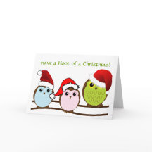 Tarjeta de Navidades de búho