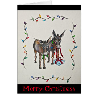 Tarjeta de Navidades de burro