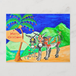 Tarjeta de Navidades de burro