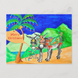 Tarjeta de Navidades de burro