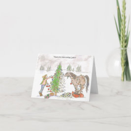 Tarjeta de Navidades de caballos