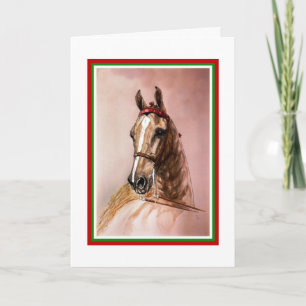 Tarjeta de Navidades de caballos con ruedas