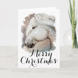 Tarjeta de Navidades de caballos Snowley