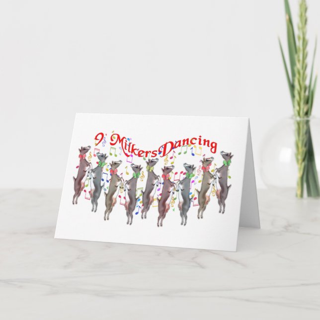Tarjeta de Navidades de cabra musical (Anverso)