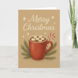 Tarjeta de Navidades de cacao caliente