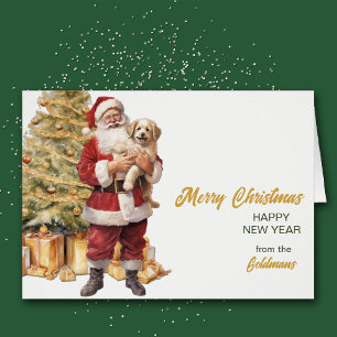Tarjeta de Navidades de Cachorros de Santa y Golde