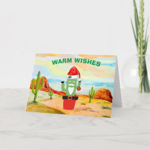 Tarjeta de Navidades de Cactus del Suroeste