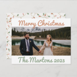 Tarjeta de Navidades de cadena de luces