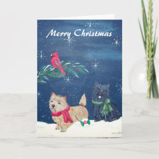 Tarjeta de Navidades de Cairn Terrier