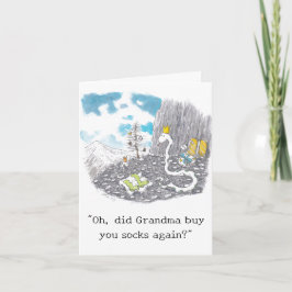 Tarjeta de Navidades de calcetines silenciosos