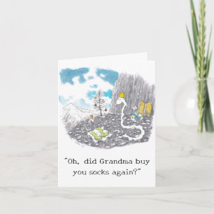 Tarjeta de Navidades de calcetines silenciosos