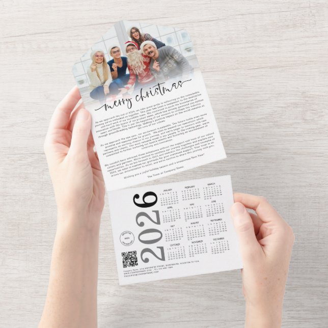 Tarjeta de Navidades de calendario 2026 con logoti (desgarro)