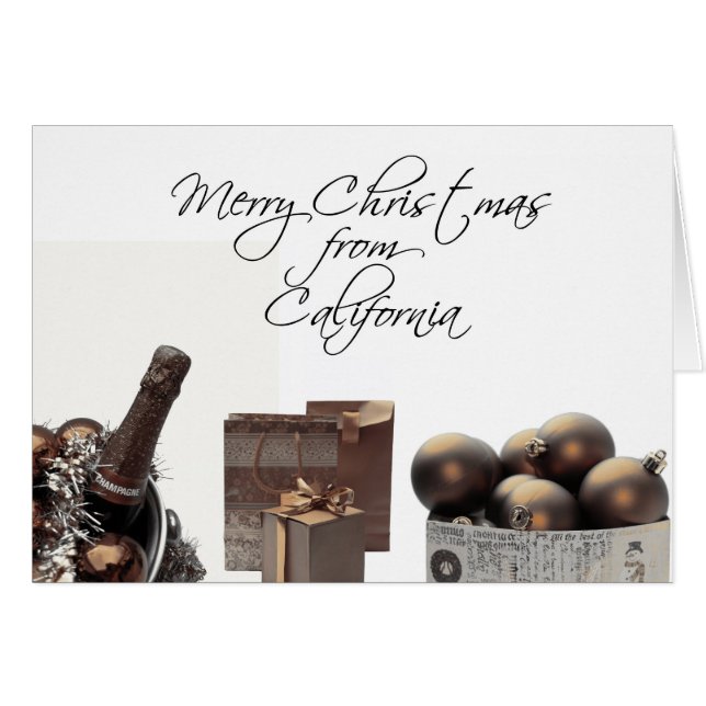 Tarjeta de Navidades de California, específica del (Anverso (Horizontal))