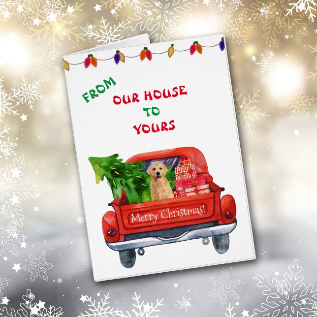 Tarjeta de Navidades de Camión de Granja Golden Re (Subido por el creador)