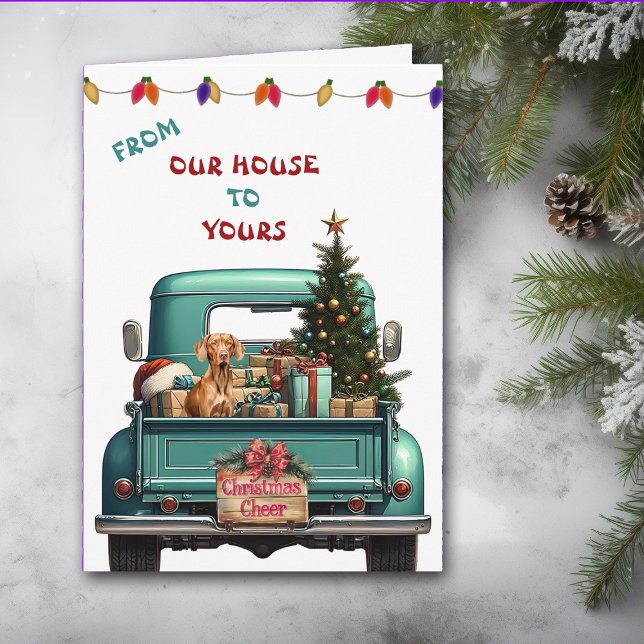Tarjeta de Navidades de Camión de Granja Retro de  (Subido por el creador)