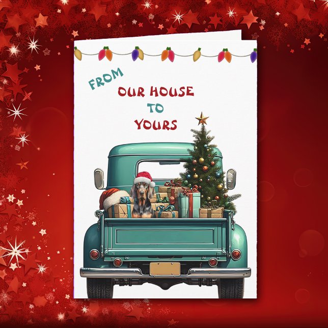 Tarjeta de Navidades de Camión de Granja Retro de  (Subido por el creador)