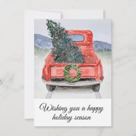 Tarjeta de Navidades de camiones de vacaciones, ac
