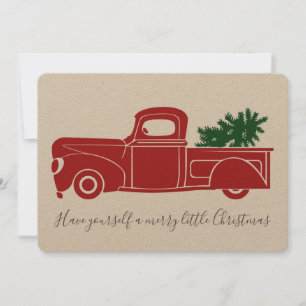 Tarjeta de Navidades de camiones Vintage