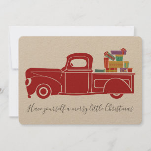 Tarjeta de Navidades de camiones Vintage