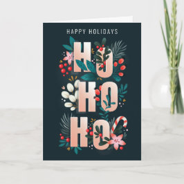 Tarjeta de Navidades de Candy Cane de HoHo Holly B