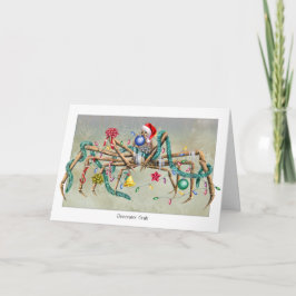 Tarjeta de Navidades de cangrejo decorador