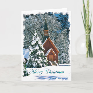 Tarjeta de Navidades de capilla Yosemite