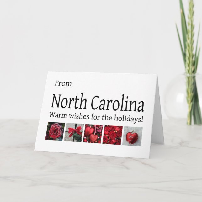 Tarjeta de Navidades de Carolina del Norte con ado (Anverso)