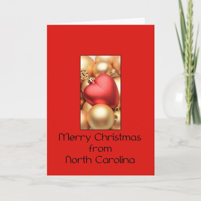 Tarjeta de Navidades de Carolina del Norte, especí (Anverso)