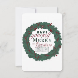 Tarjeta de Navidades de casa pequeña
