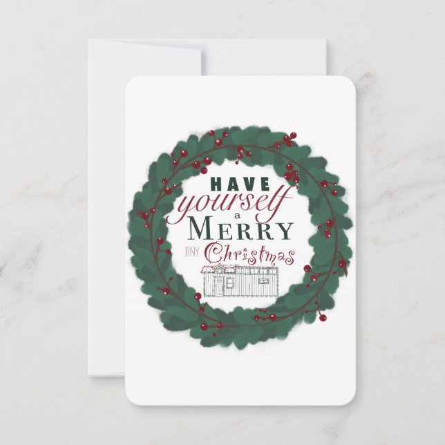 Tarjeta de Navidades de casa pequeña (Anverso)
