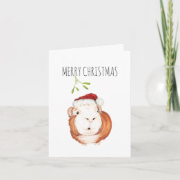 Tarjeta de Navidades de cerdo de Guinea