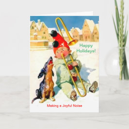 Tarjeta de Navidades de Chico, Trombone y Dachshun