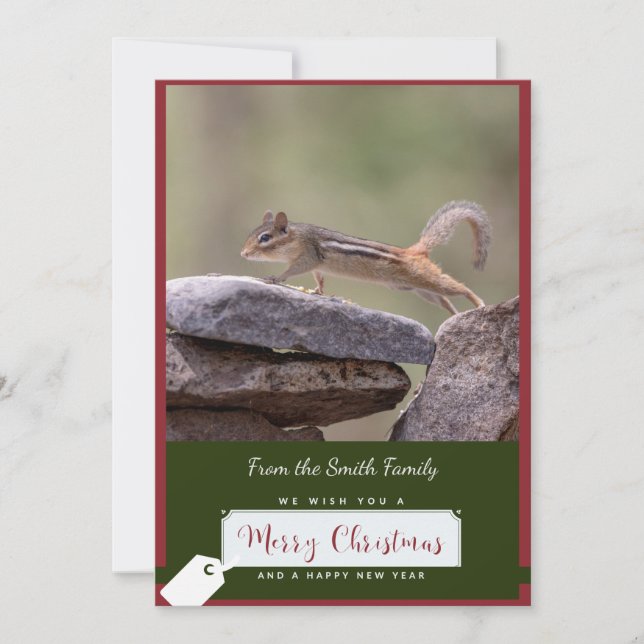 Tarjeta de Navidades de Chipmunk (Anverso)