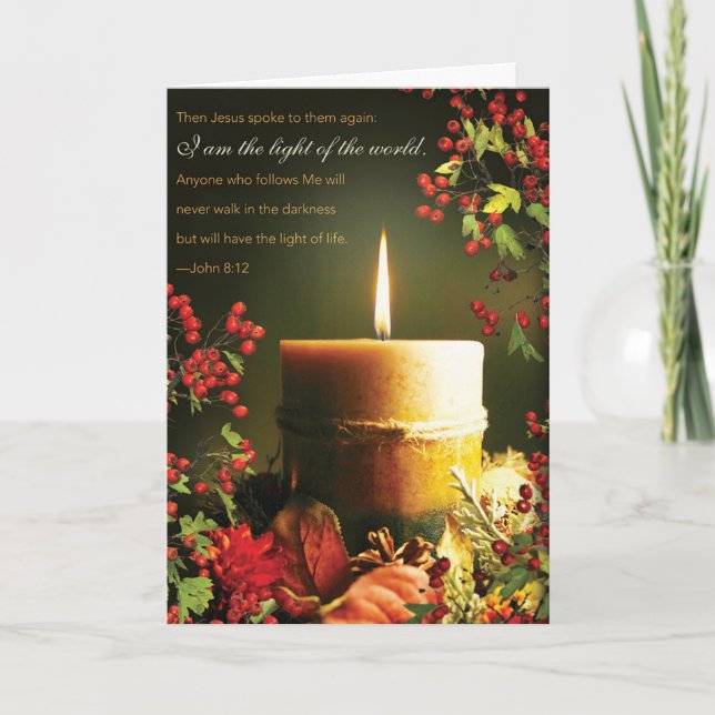 Tarjeta de Navidades de citas religiosas (Anverso)