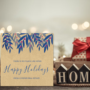 Tarjeta de Navidades de cliente de negocios Kraft 