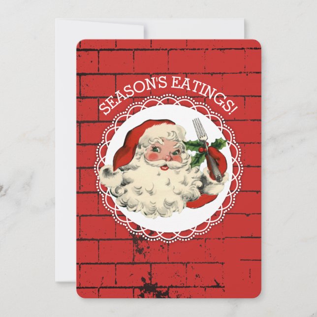 Tarjeta de Navidades de cocina del chef del restau (Anverso)