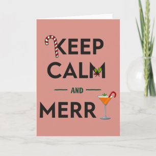 Tarjeta de Navidades de cócteles tranquilos y dive