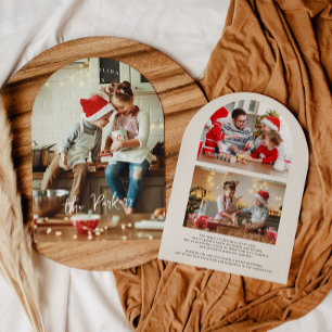 Tarjeta de Navidades de Collage de fotos arcaico