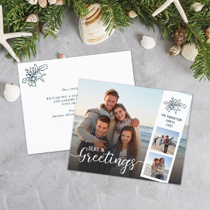 Tarjeta de Navidades de Collage de fotos Budget Be