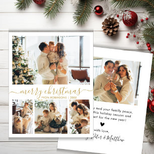 Tarjeta de Navidades de Collage de fotos Budget Go