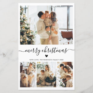 Tarjeta de Navidades de Collage de fotos Budget He